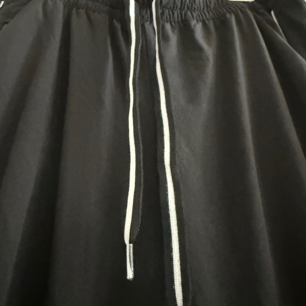 Athleta Black Track Suit with White Stripes medium petite - Picture 8 of 11